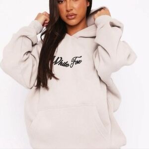 NWT White Fox Hoodie - L/XL $70 RETAIL